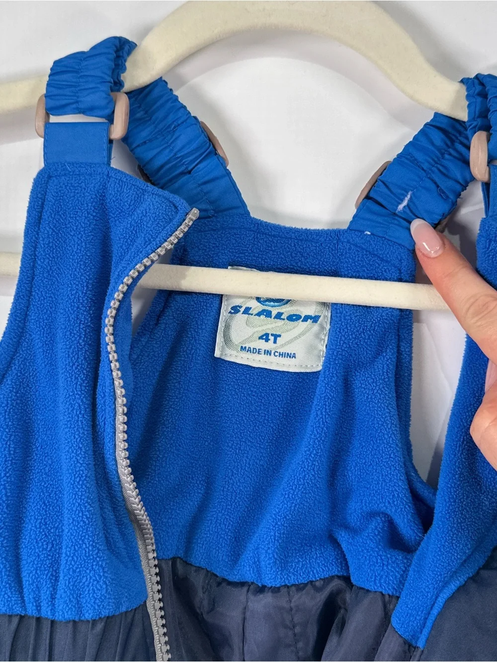Slalom Insulated Snow Bib Overalls Adjustable Straps Blue Navy Kids 4T